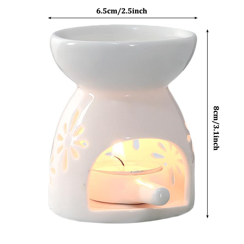 Product Introduction of [TUNI]  Ceramic Essential Oil Lamp Aroma Burner Aromatherapy Candle Fragrance Holder 30