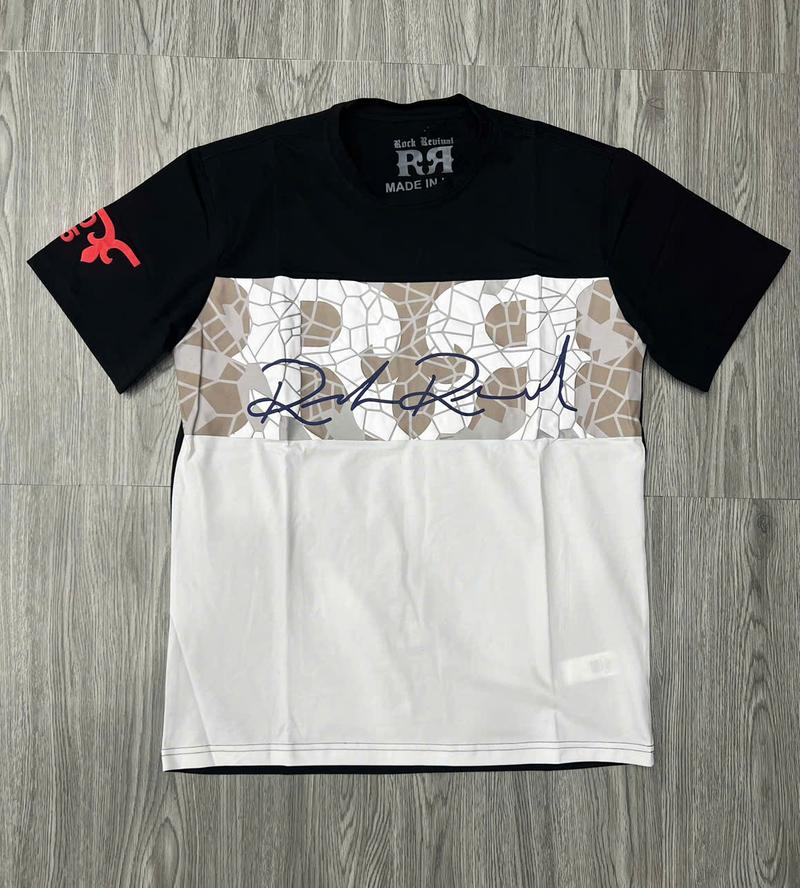 Product Introduction of Áo thun rock revival chữ xanh lớn logo nổi 2