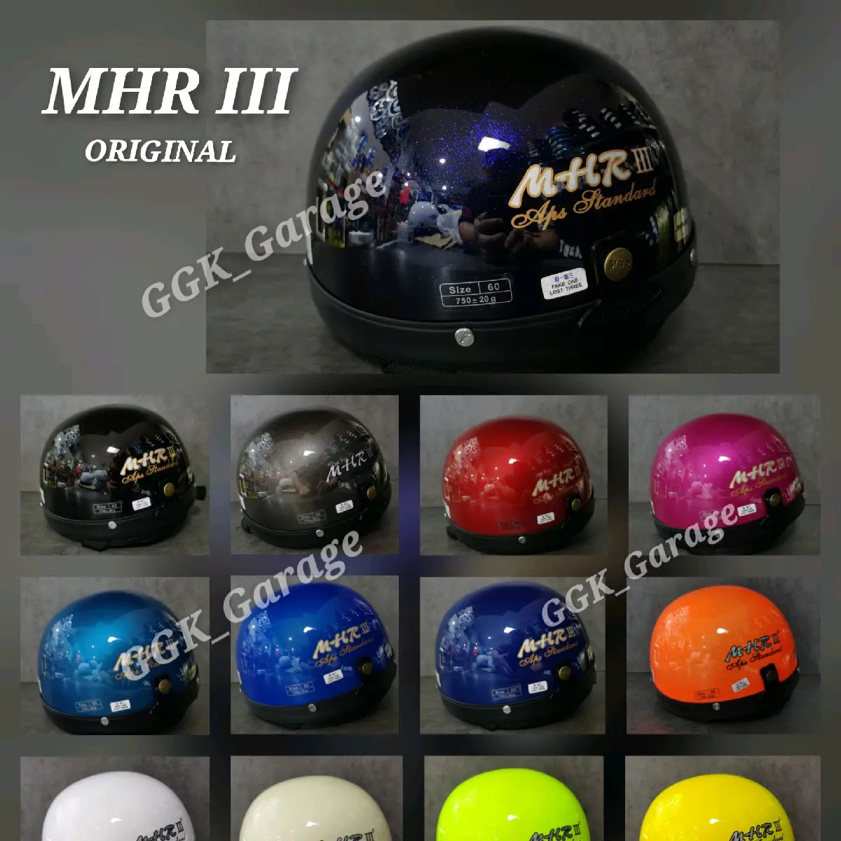 MHR III JAMIN 100% ORIGINAL HELMET SEPARUH MHR3 HELMET STENG ( VISOR BELI ASING ) Gear