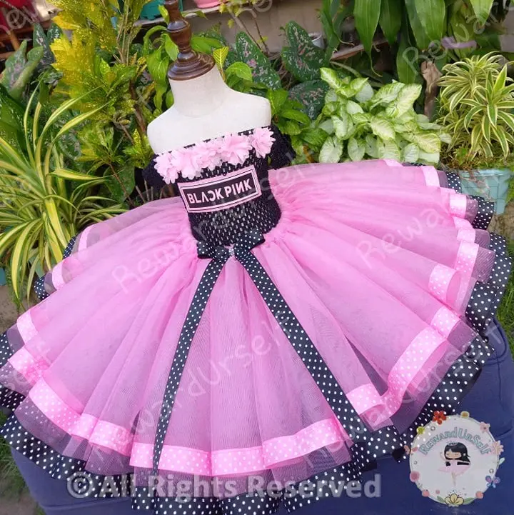 blackpink inspired tutu dress for cute baby 7-8 yrs old with FREE HEADDRESS  - TikTok Shop Philippines