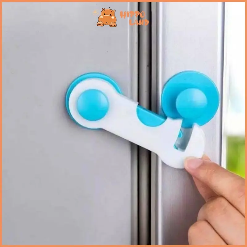HIPPO LAND  PENGAMAN LEMARI LACI PINTU PERABOTAN PENGAIT LACI SAFETY LOCK KARET 3M - BC 35 Anak-Anak