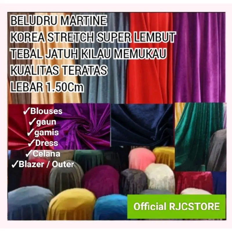 Kain Beludru stretch Luxury Pemium quality