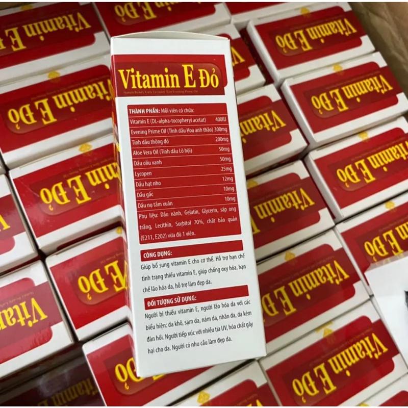 [COMBO 10 HỘP] Viên uống đẹ.p da vitamin E đỏ 2000IU. Hộp 30 viên. Hỗ trợ ch.ống lão hóa, gi.ảm thâm nám, cung cấp dưỡng chất giú.p sáng mịn da. tinhdau hoa anh thao 3