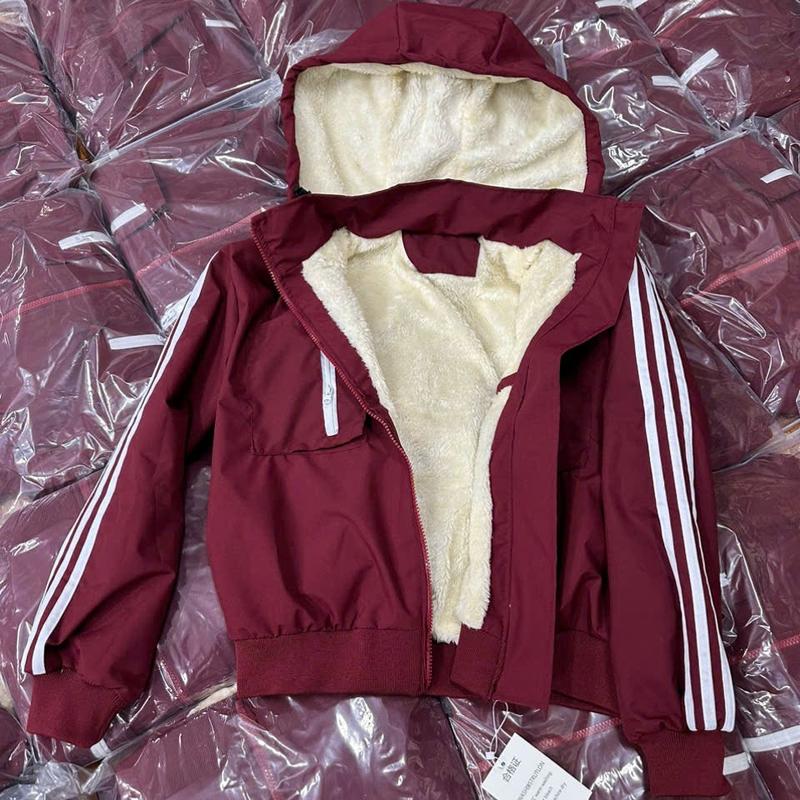  Ngắm Áo Khoác Gió Nữ Lót Lông Cổ Cao Phối Viền Thể Thao Chất Liệu Polyester Bông Nylon Phong Cách Khỏe Mạnh Dành Cho Cao Dưới 1m62 Và Nặng Dưới 58kg Jacket Top 