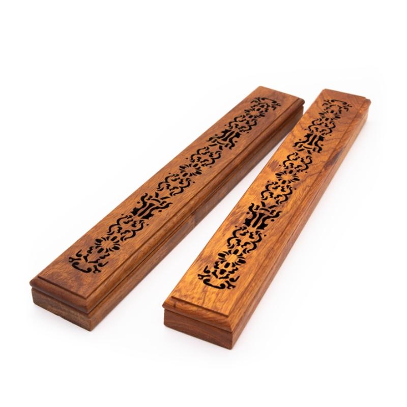 Đế Gỗ Xông Đốt Nhang Trầm Hương - Hộp Gỗ Hương Xông Nhang Trầm Hương Không Tăm 1