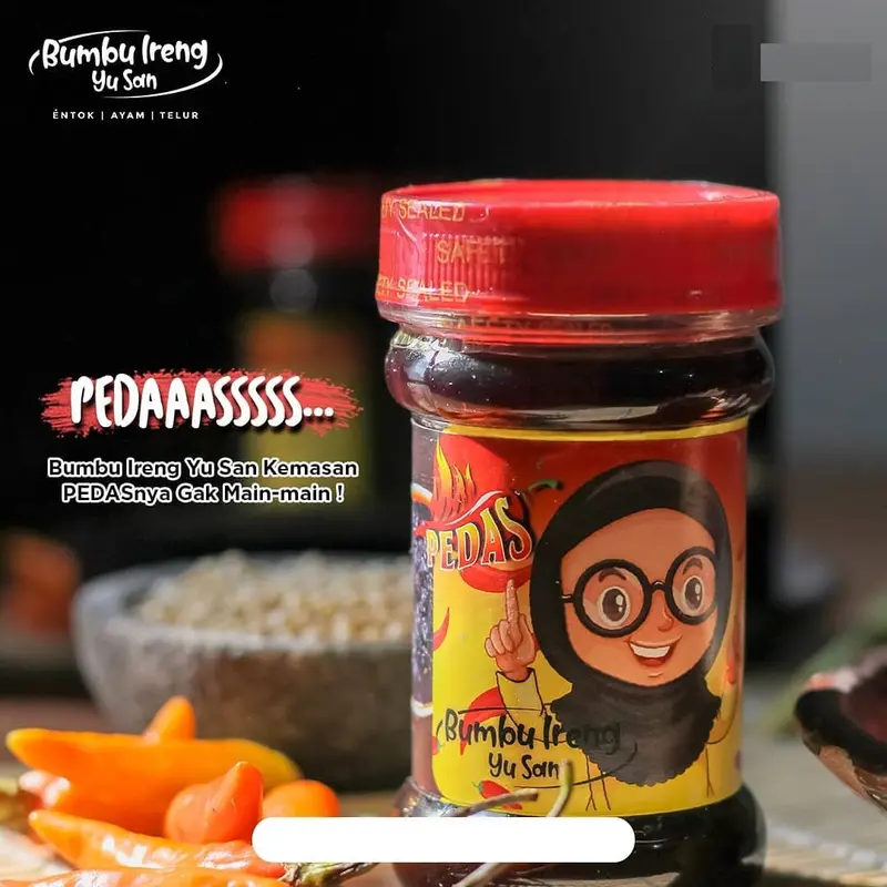Sambal Bumbu Ireng Yu San Varian Pedas Sambel Ireng Yu San 0