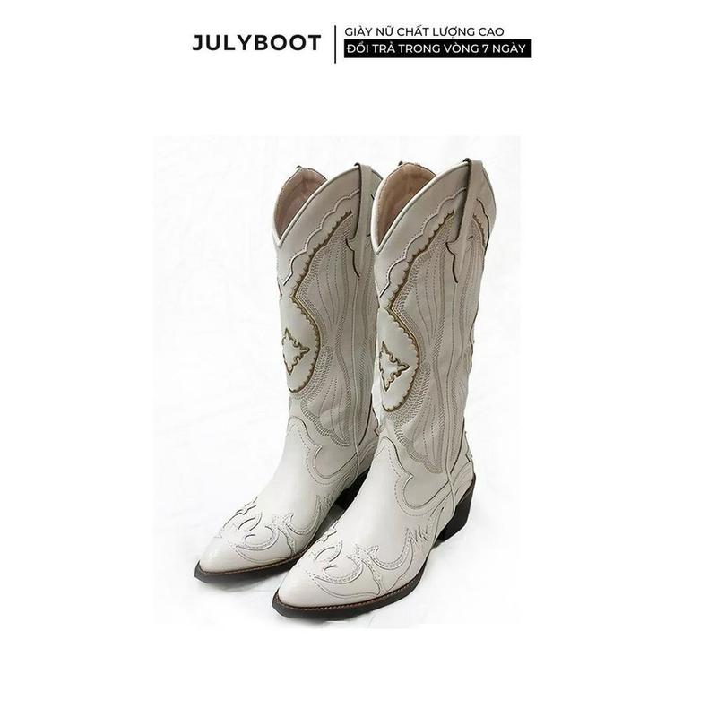 Boot nữ Cao Bồi Đế 6 cm Chất Da Dày Dặn Cực Xinh cow1