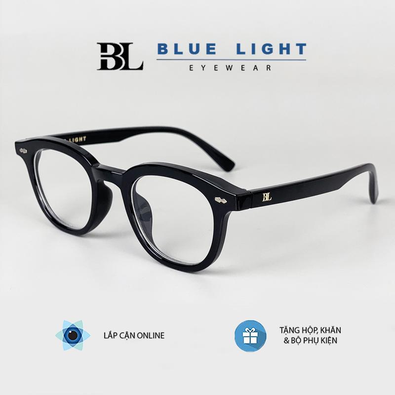 Gọng Kính Cận, Kính Mắt Giả Cận Nam Nữ Mắt Tròn Oval Nhỏ, Gọng Nhựa Dẻo TR90 Dày Dặn, Chống Ánh Sáng Xanh - BLUE LIGHT