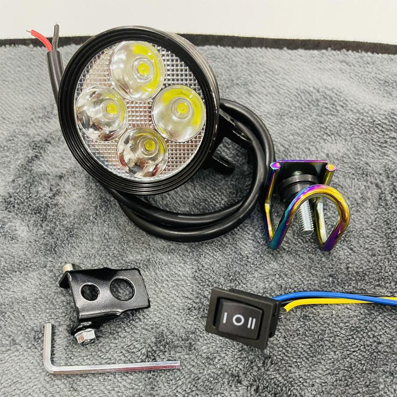  đèn xe les trợ sáng l4 sáng trắng  - kèm công tắc Xi Nhan tro sang 