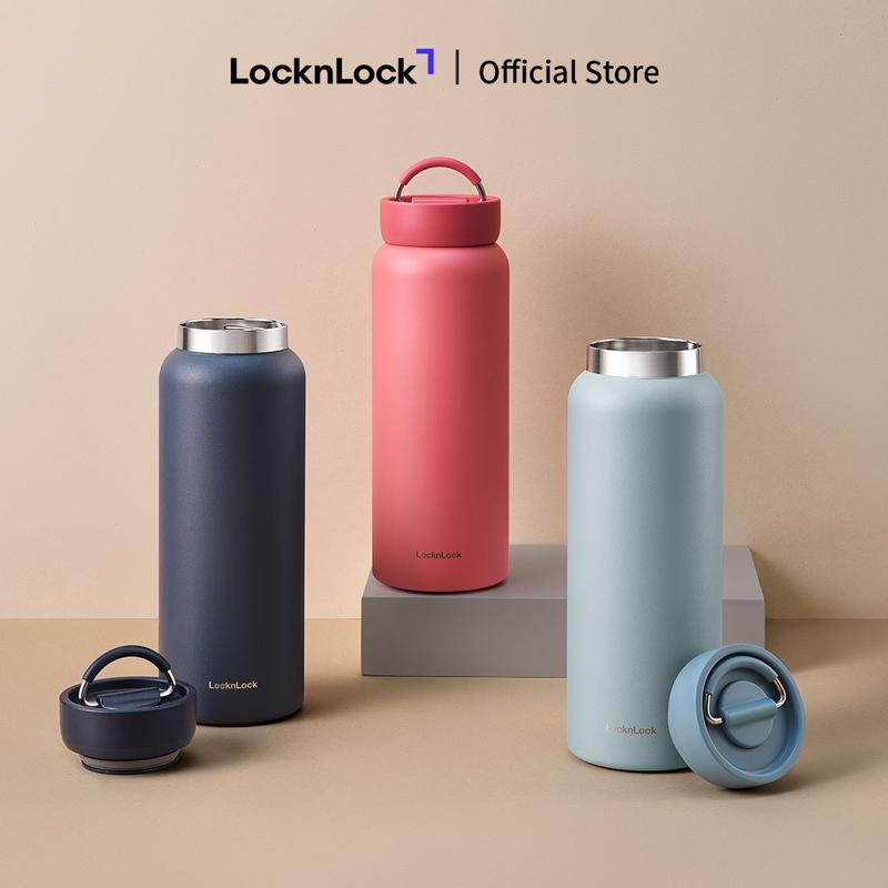Bình giữ nhiệt Lock&Lock Jumbo Tumbler 900ml LHC4300 - Có quai xách inox - Giữ nhiệt 24h - Dung tích lớn