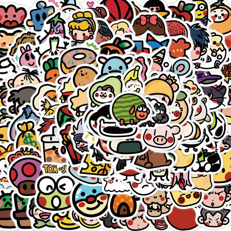 100 Sheets Cartoon Cartoons Old School2 Graffiti Stickers DI - TikTok ...