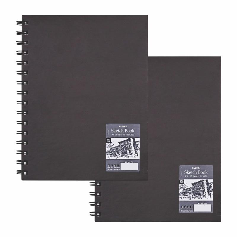 Sổ vẽ phác thảo giấy trơn Sketch Book KLONG A5+ 50 tờ 150GSM; MS: 762