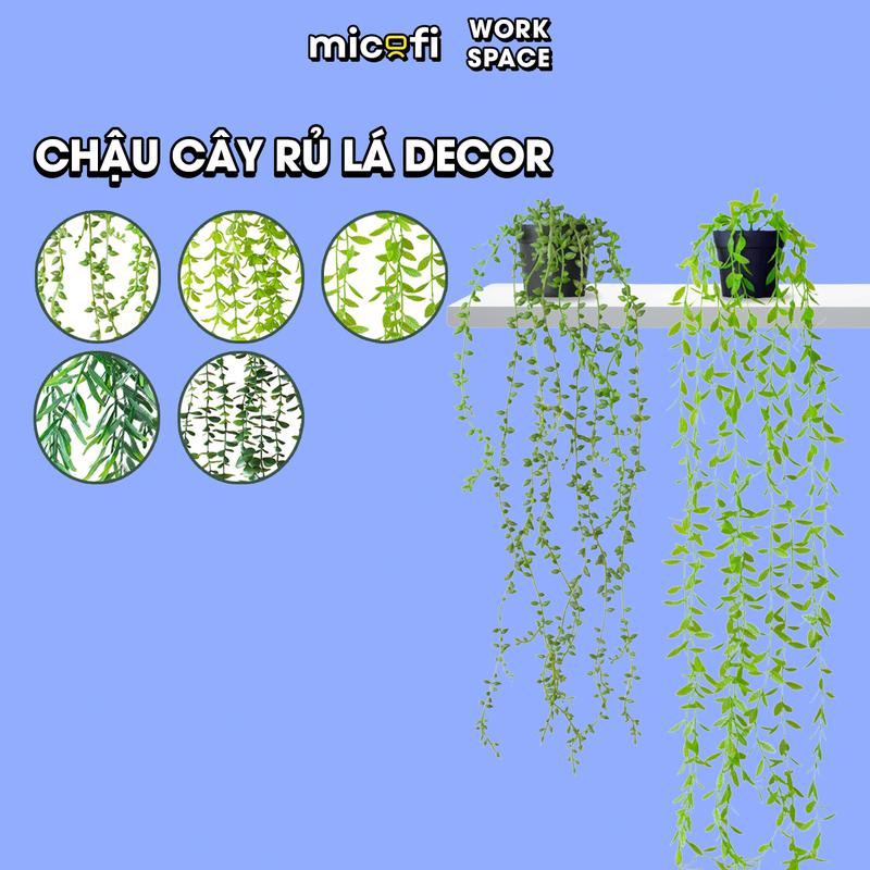 Chậu Cây Giả Dây Leo Trang Trí Nhựa Decor Ban Công, Cây Dây Leo Rủ Lá Cảnh Nhân Tạo Decor Phòng Ngủ Phòng Khách