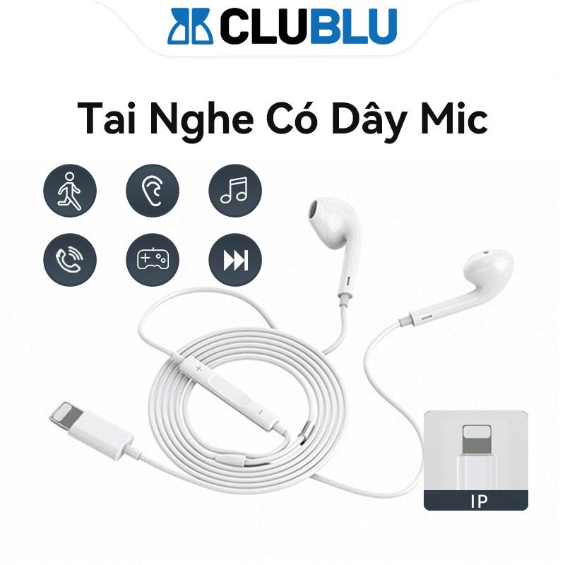 CLUBLU Tai Nghe Nhét Tai Có Dây Cho IP Half-in-ear Trắng Âm Bass Hai Tai Stereo Phụ Kiện Điện Thoại Jack LN Nghe Nhạc Earphone