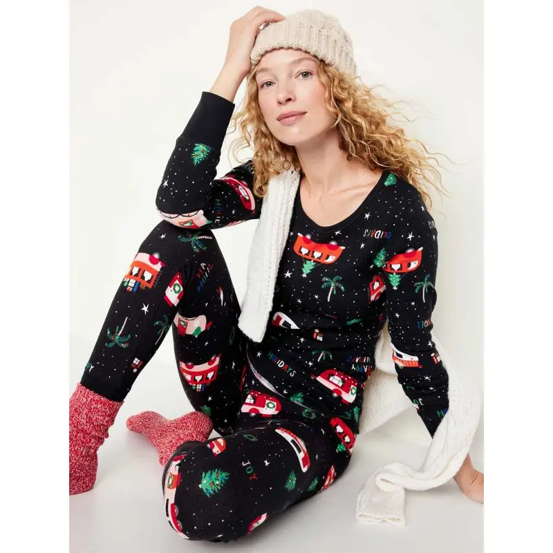 Kaos Wanita Lengan Panjang ODN Waffle-Knit T-Shirt 5