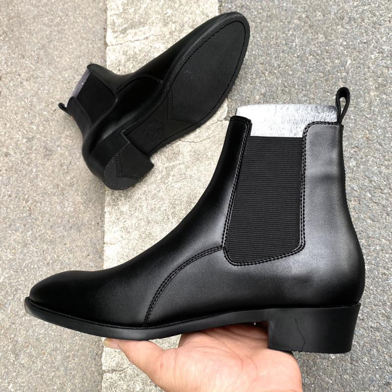 Product Introduction of Chelsea Boot Nam Kiểu Dáng Cao Cổ Thời Trang, Giày Da Nam Trơn Bóng Đế Cao 4cm - Xưởng Giày Chelsea Boot 81