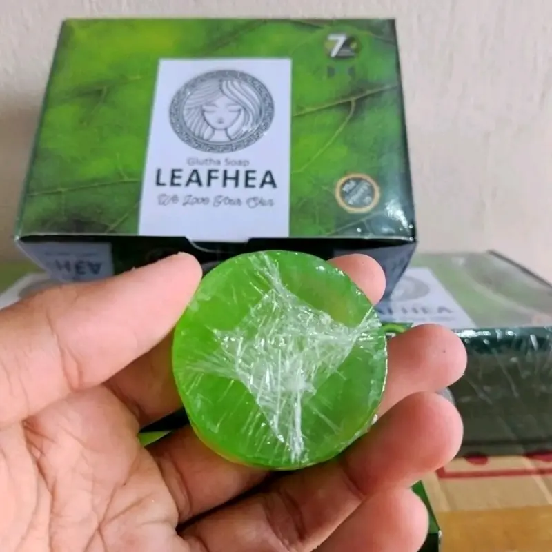 4 Pcs Sabun Leafhea sabun wajah dan badan mencerahkan mengencangkan Soap Berminyak Hitam balok tumerik sabunaha 2