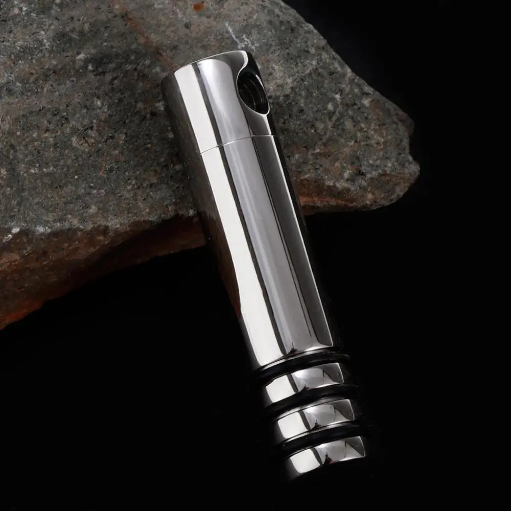 Cylinder Shape Cremation Ashes Urn Pendant Keepsake for Necklace Keyring