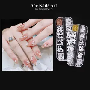 Aksesoris Nail Art / Flowers mix Nail art / bunga 3D Kuku Polish