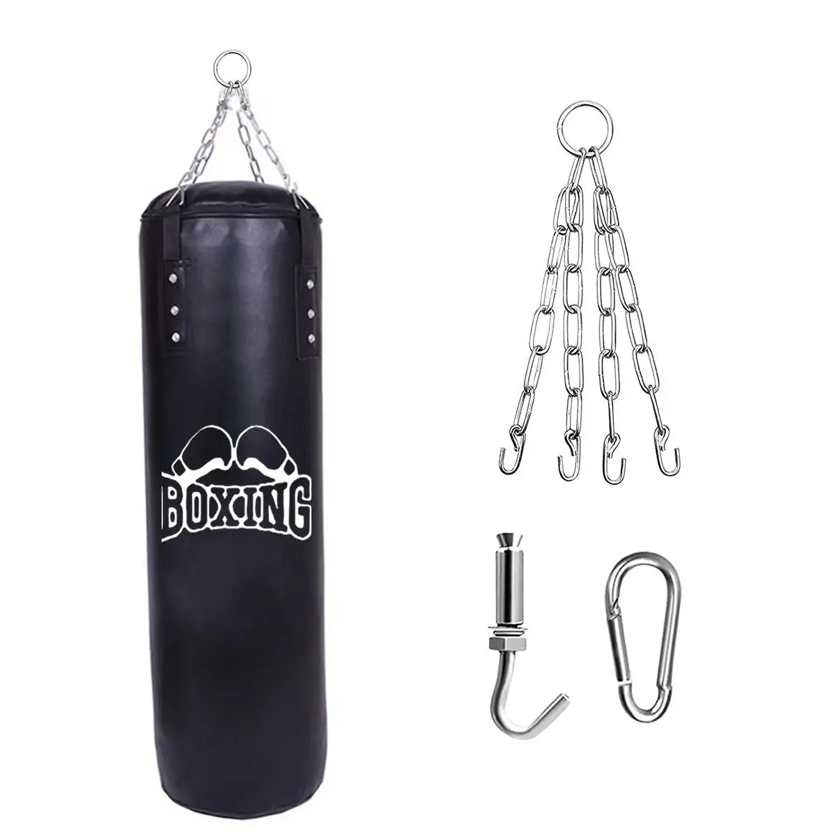 Boxing Sandbag, 1 Set PU Leather Heavy Boxing Sandbag, Punching Sandbag For Martial Arts Training, MMA, Home Gym, Christmas, Christmas Gift