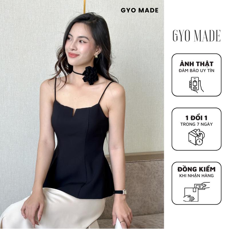 Áo Hai Dây Kèm Nơ Xinh Gyo Made May 2 Lớp Nữ Tính Nhẹ Nhàng Quyến Rũ (Có Mút Ngực) - GA044B 1