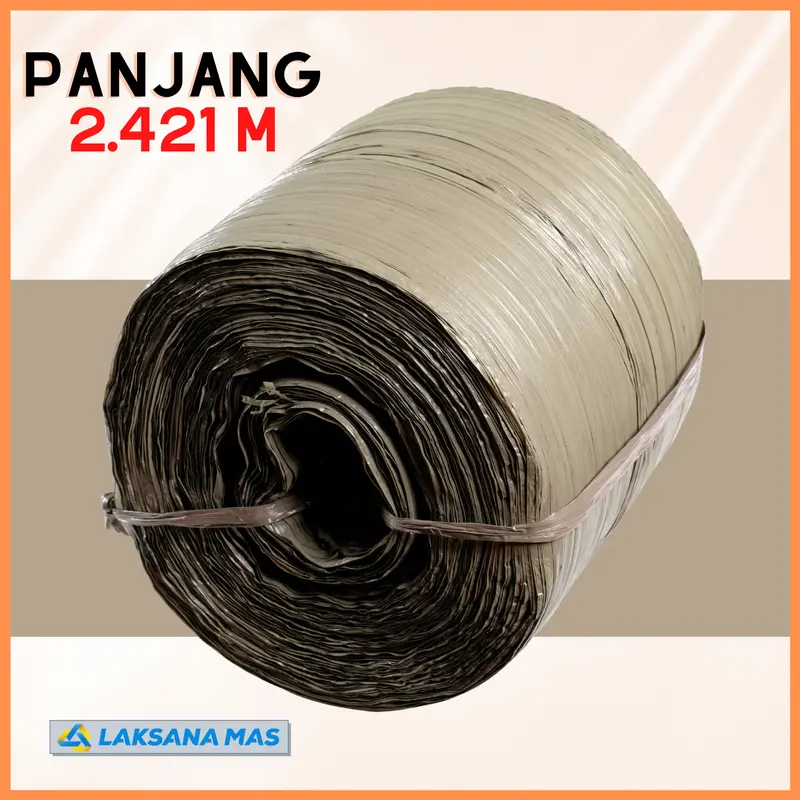Tali Rafia Plastik Roll Besar Laksanamas Warna Abu-abu Ukuran 5kg di Jakarta/Bogor/Depok/Tangerang/Bekasi 1