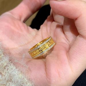 Cincin Jari Zamrud Berlian Berkilauan, Emas Antik, Ketibaan Baru