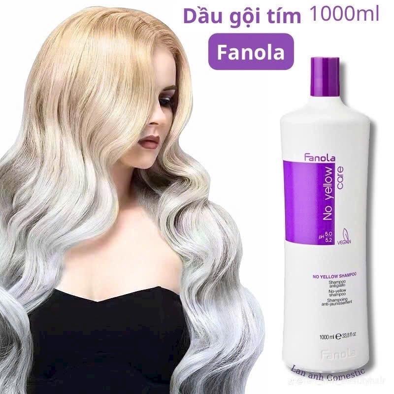 DẦU GỘI TÍM KHỬ VÀNG FANOLA 1000ml - Dành cho salon Nhuộm Tóc Đổi Màu Tóc Nhuộm Tóc Đổi Màu Tóc