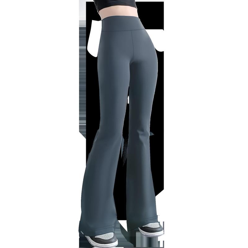 1 pair of Women's yoga pants, tummy control fitness leggings with non-transparent flared design 4