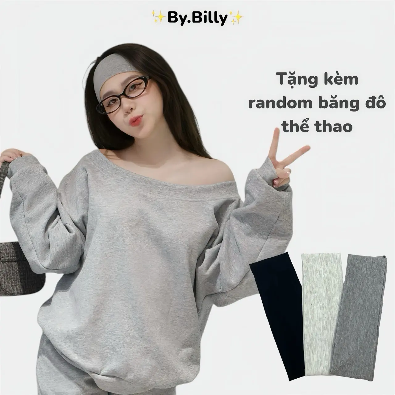 [TẶNG KÈM TURBAN] ÁO NỈ SWEATER NỮ TRỄ VAI DÁNG RỘNG BASIC THU ĐÔNG | BILLY sweatshirt women |