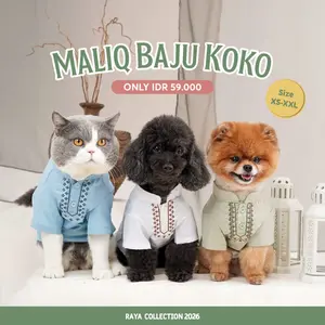 Pawlovin - Baju Koko Lebaran Anjing & Kucing Maliq Top