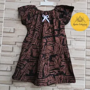 ISI 5 dan 10  PCS MOTIF RANDOM DASTER- DRESS ANAK PERCA BATIK MOTIF RANDOM (0-2TAHUN)