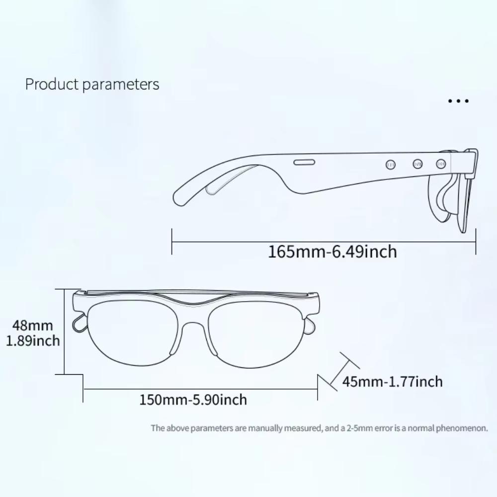 Translation AI Smart Glasses 144 Languages AI Real Time Bluetooth Glasses Earphones Bluetooth 5.4 HIFI Stereo Sound Sunglasses - Image 5