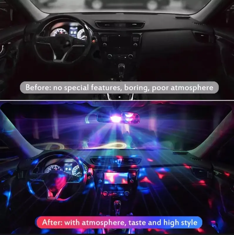 Lampu LED Disco Colok USB/Lampu RGB Disko Lampu Interior Mobil, Kamar, Lampu Panggung Colok USB 2