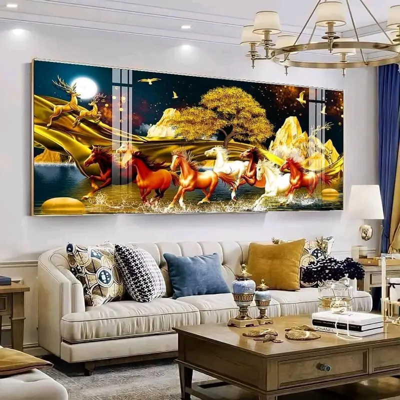 Tranh mã đáo thành công Đồ trang trí Phòng ngủ Quà tặng Trang Trí Nhà 0