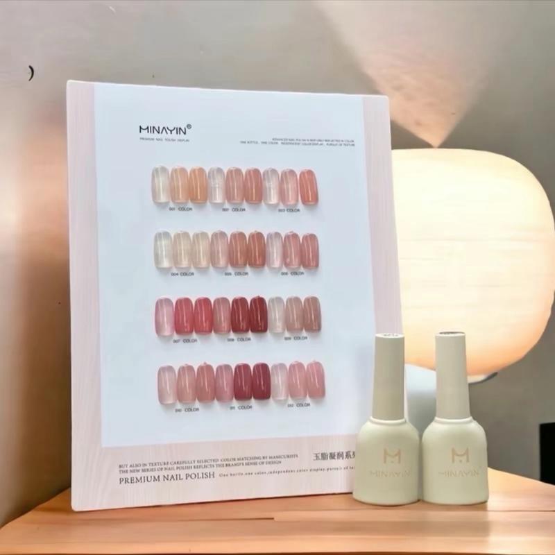 SƠN THẠCH MINAYIN 12 chai kèm bảng màu/ Sơn thạch minayin 12 chai tông hồng/ Sơn thạch minayin 12 chai tông nude thạch đục 12 màu
