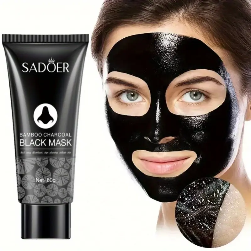 Black Bamboo Charcoal Mask: Deep Cleansing Mask for All Skin Types - Eliminates Blackheads and Cleanses Pores Skincare Comfort