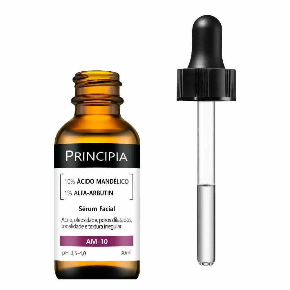 Imagem 3 de Sérum Facial 10% Ácido Mandélico + Alfa-arbutin Principia Skincare AM-10 com 30ml Oleosidase Acne