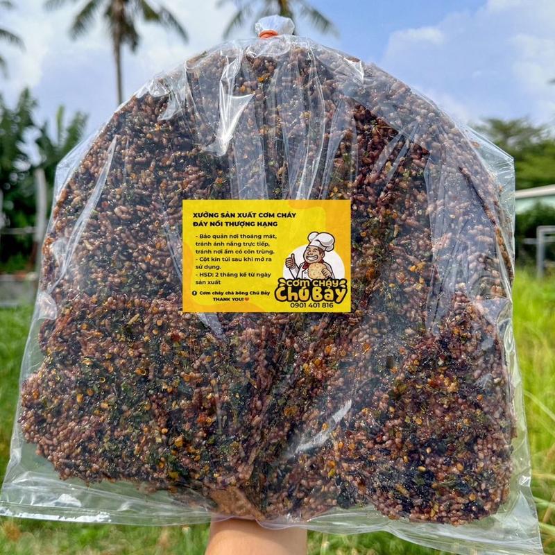 Cơm cháy GẠO LỨT sốt mắm hành ớt 500g Chú Bảy