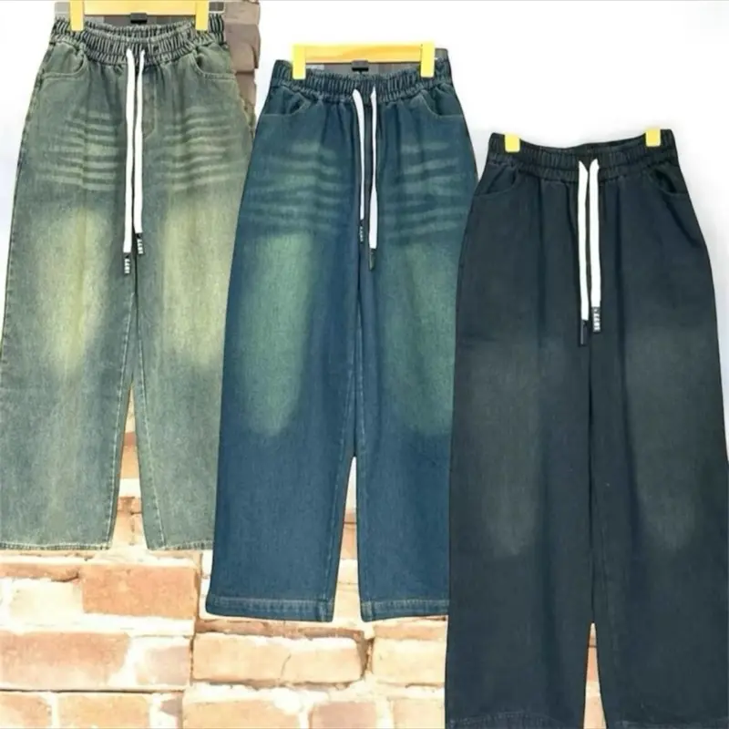 Quần Jean Nữ Ống Xuông Chất Jean Thổ Dày Dặn Mềm Mại Cạp Cao Lưng Chun [LOẠI 1]