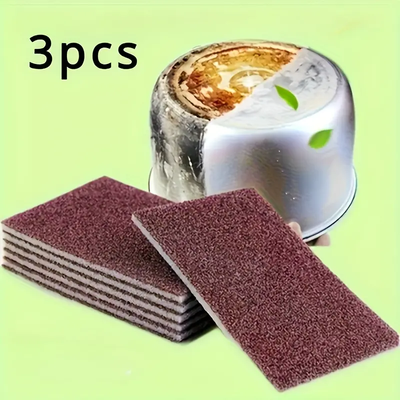 Multipurpose Non-Scratch Magic Cleaning Sponge Set - Scrubbing Pads for Pots, Pans, Tiles, and Descaling - Rust Remover, Dishwashing, and Iron Cleaning - Home and School Cleaning Supplies 4