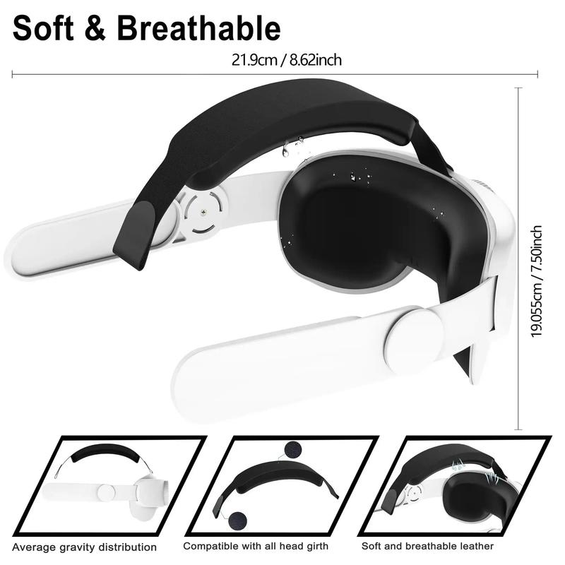 Adjustable VR Headband (1 Box), VR Headband Replacement, Enhanced Comfort Support & VR Gaming Immersion, Compatible with Oculus Quest 2 (Headband Only), Console Accessories 2