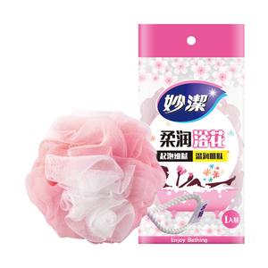 Bunga Mandian Gentian Plastik, Miaojie, Kulit Menyegarkan, Bola Mandian Tebal Mudah, Grid Menggosok, Bekalan Mandi Rumah Bath sponge  towel