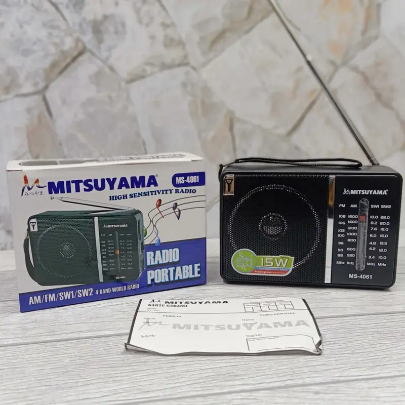 COD Radio Portable Mitsuyama MS-4061 AM/FM/SW1/SW2 4 Band World Radio MS-4061 0
