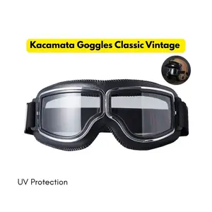 Kacamata Goggles Classic Vintage BR136 Motor Retro Harley UV Protection 812 Keren Anti UV