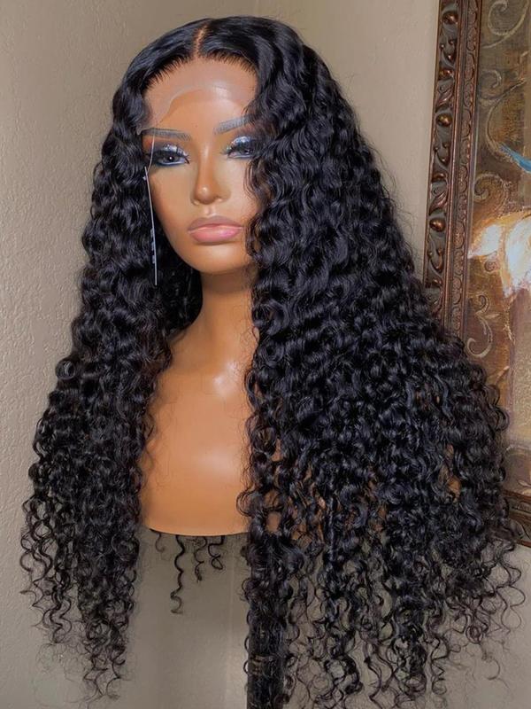 26 Inch Black Long Curly Wigs for Women, Summer Glueless Wigs without Bangs for Cosplay, Anime or Costume Party, Striking Natural Fluffy Hair Wigs for Hairstyle Decor 4