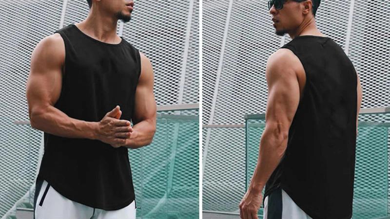 Product Introduction of Summer Gym Tank Top Men Mesh Clothing Quick Dry Bodybuilding Sleeveless T Shirt Fitness Singlets Basketball Sports Muscle Vest 4