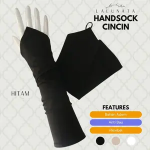 LALUNATA - Manset ring / Handsock Cincin Polos / Manset Tangan Cincin Cocok Untuk Perlengkapan Umroh Haji