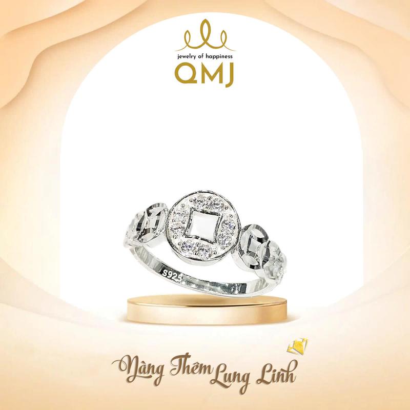 QMJ STORE - Q67 Nhẫn bạc nữ đẹp QMJ KIM TIỀN HỒNG PHÁT , thời trang phụ kiện trang sức bạc 925 cao cấp