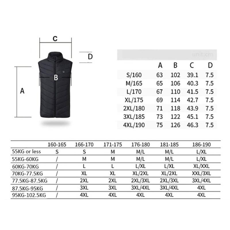 Gz-Áo Khoác Sưởi Điện Cho Nam, Áo Khoác Giữ Nhiệt Có Thể Giặt Được, Không Tay, USB, Mùa Đông 3